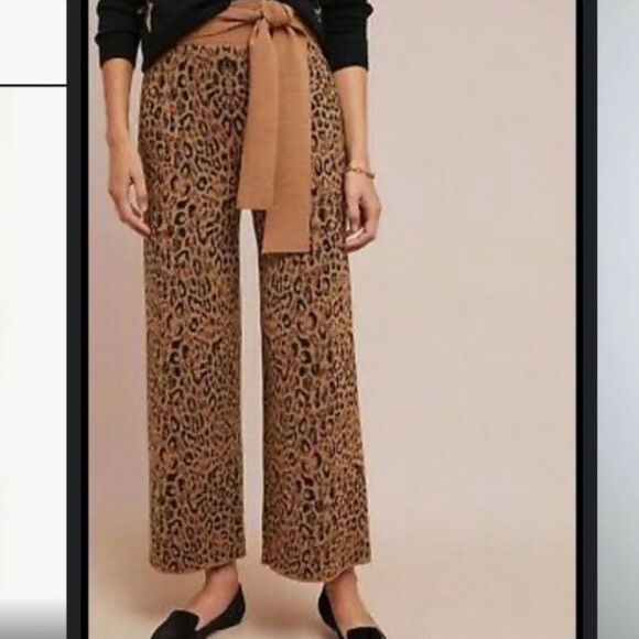 Moth by Anthropologie Animal Print Pants. Cozy, Wool Blend, MobWife - Picture 12 of 12